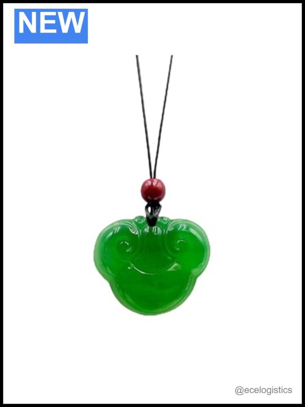 Natural Jade Hand-Carved Pendant Necklace Lucky Auspicious Unisex Adjustable